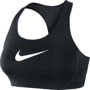 Nike High Compression Swoosh Sports Bra, Black, Size M